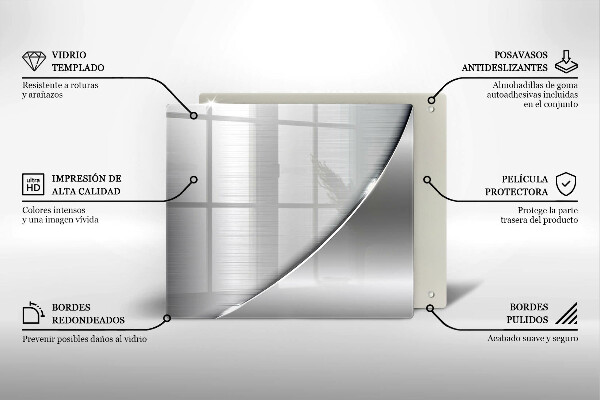 Tagliere in vetro temperato Forme metalliche