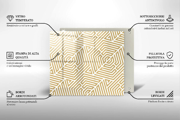 Tagliere in vetro temperato Linee geometriche