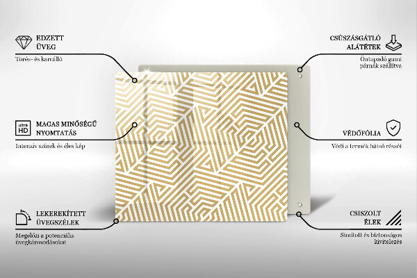 Tagliere in vetro temperato Linee geometriche