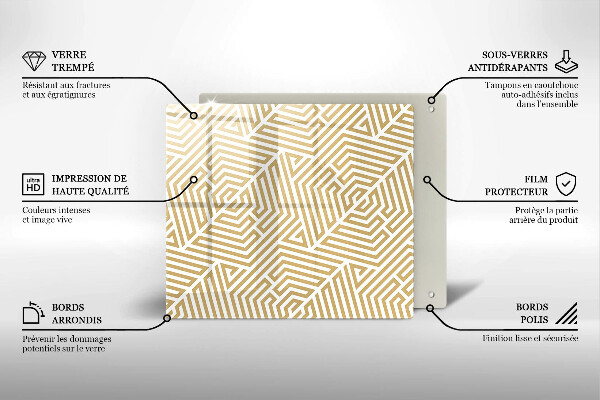 Tagliere in vetro temperato Linee geometriche