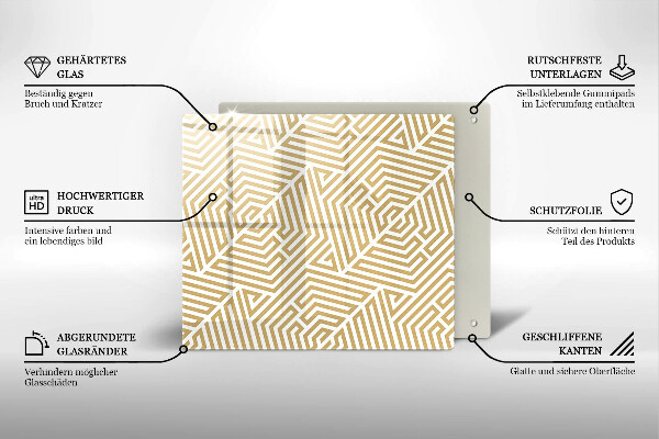 Tagliere in vetro temperato Linee geometriche