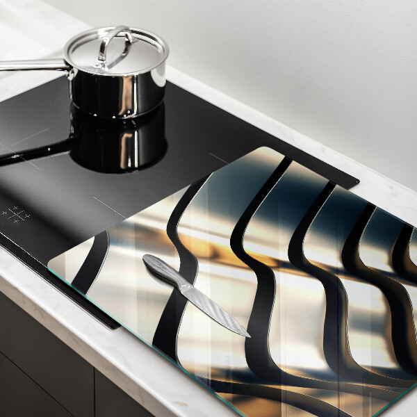 Tagliere in vetro temperato Forme metalliche 3D