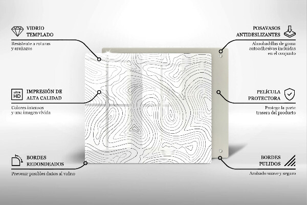 Tagliere in vetro temperato Forme astratte