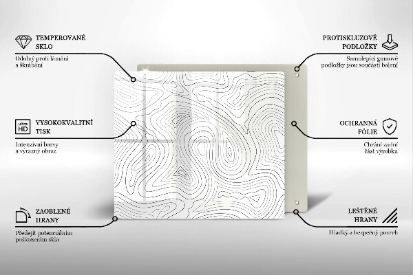 Tagliere in vetro temperato Forme astratte