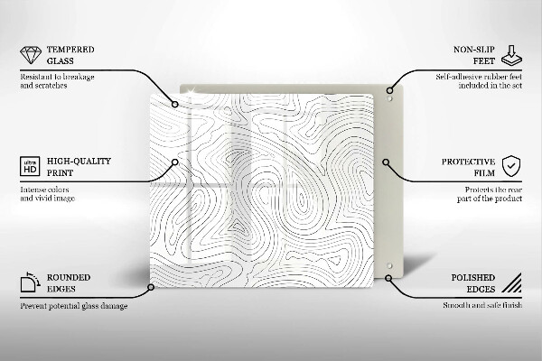 Tagliere in vetro temperato Forme astratte