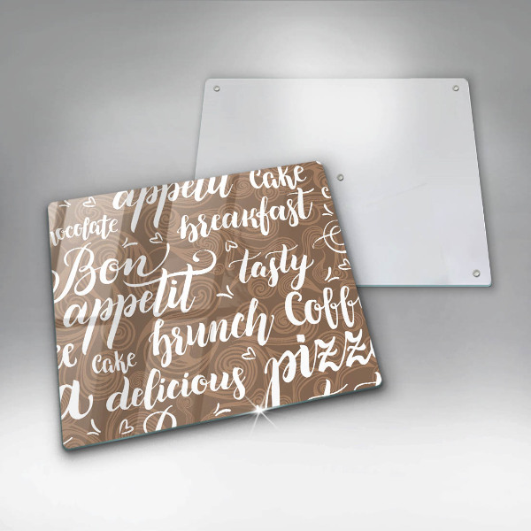 Tagliere in vetro temperato Sottotitoli Bon appetit