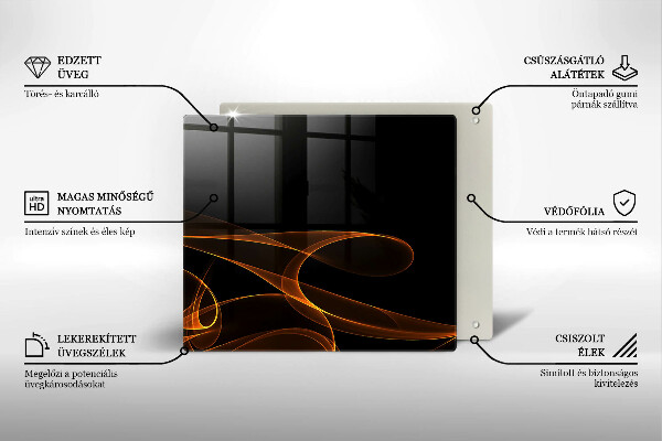 Tagliere in vetro temperato Linee astratte