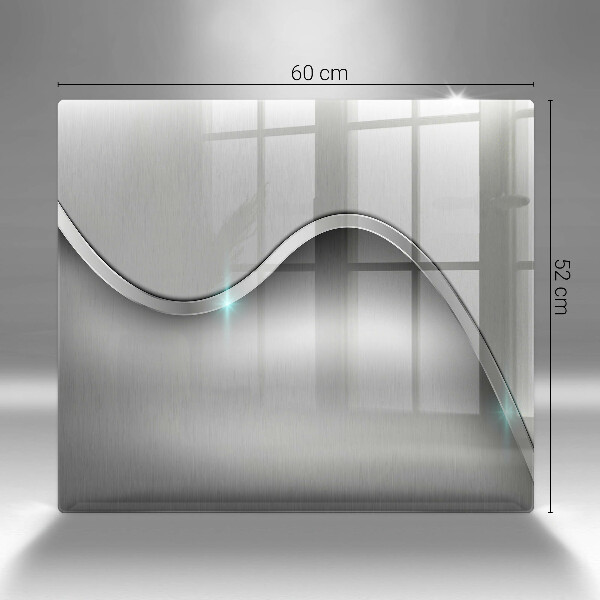 Tagliere in vetro temperato Astrazione del metallo
