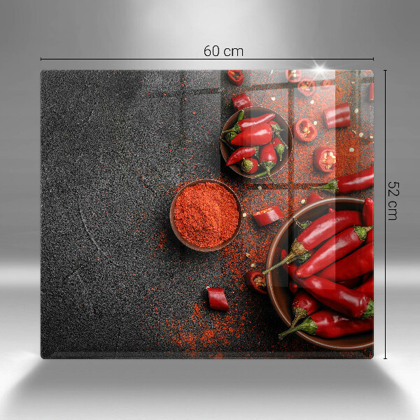 Tagliere in vetro temperato Peperoncini rossi