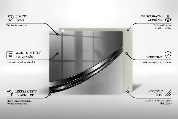 Tagliere in vetro Astrazione del metallo