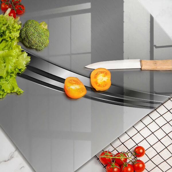 Tagliere in vetro Astrazione del metallo