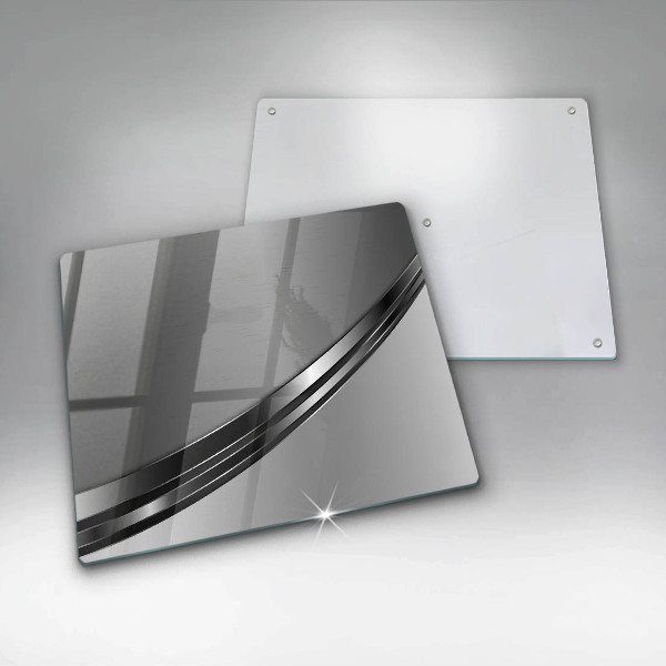 Tagliere in vetro Astrazione del metallo