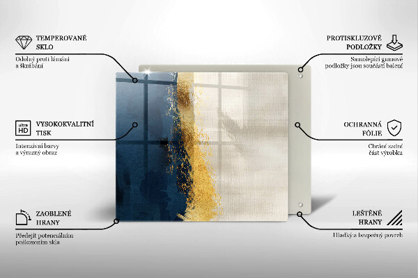 Tagliere in vetro temperato Astrazione dell'oro