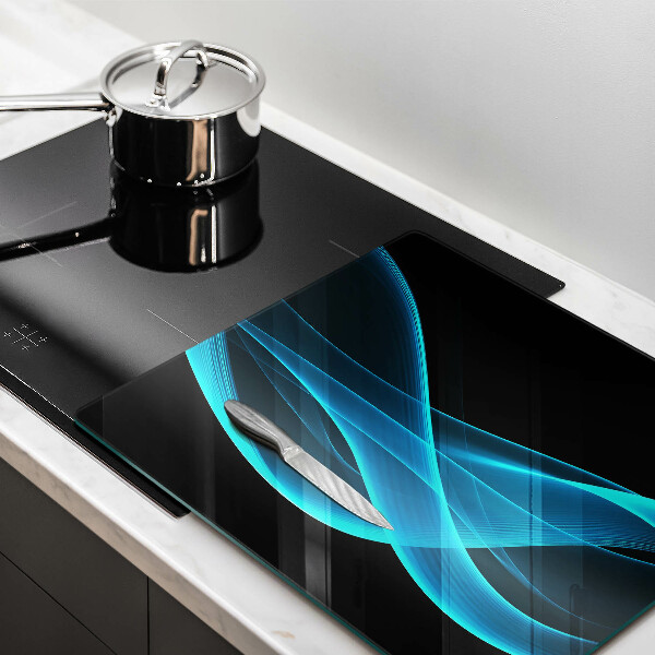 Tagliere in vetro Astrazione blu