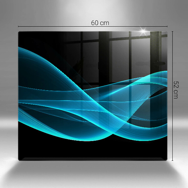 Tagliere in vetro Astrazione blu