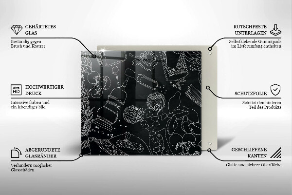 Tagliere in vetro temperato Accessori per la cucina