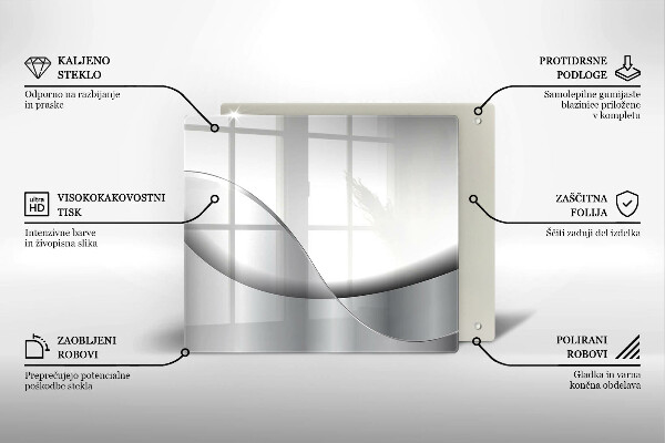 Tagliere in vetro temperato Disegno di linee astratte
