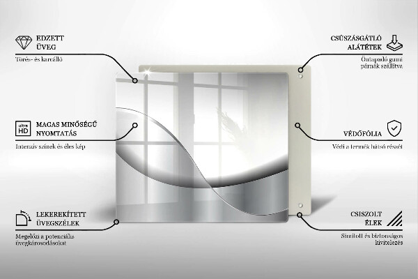 Tagliere in vetro temperato Disegno di linee astratte