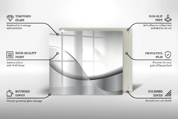 Tagliere in vetro temperato Disegno di linee astratte