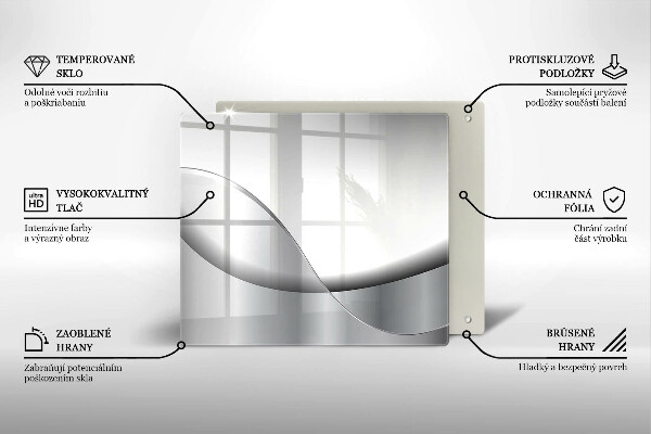 Tagliere in vetro temperato Disegno di linee astratte