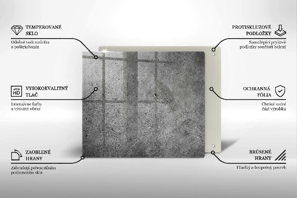 Tagliere in vetro temperato Struttura in pietra concreta