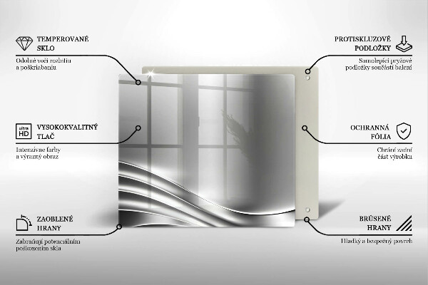 Tagliere in vetro Struttura in metallo