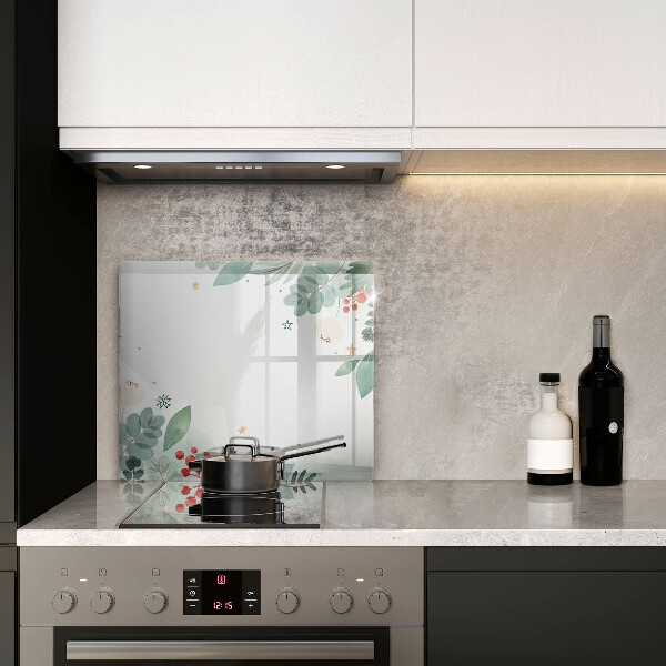 Tagliere in vetro temperato Foglie ad acquerello