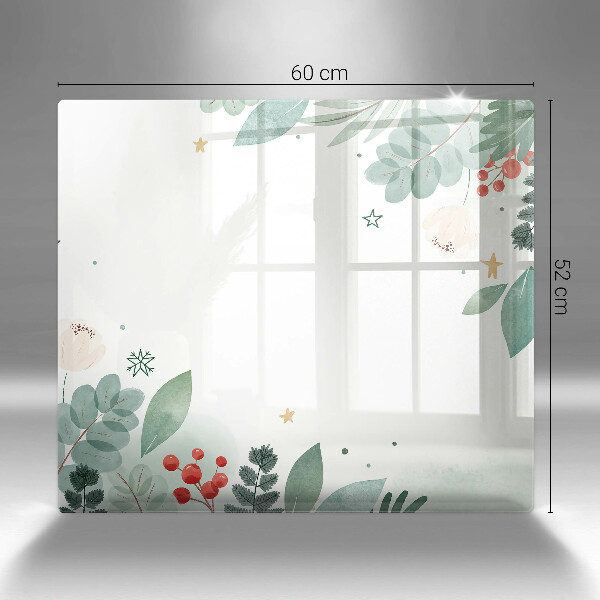 Tagliere in vetro temperato Foglie ad acquerello