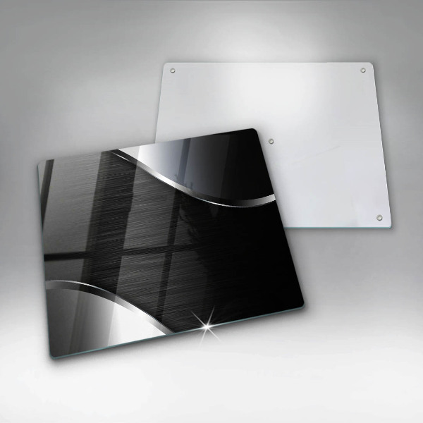 Tagliere in vetro temperato Astrazione del metallo