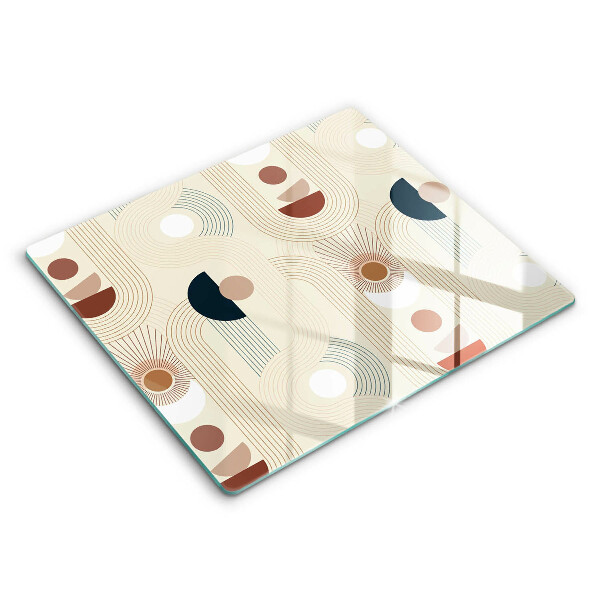 Tagliere in vetro temperato Forme geometriche boho