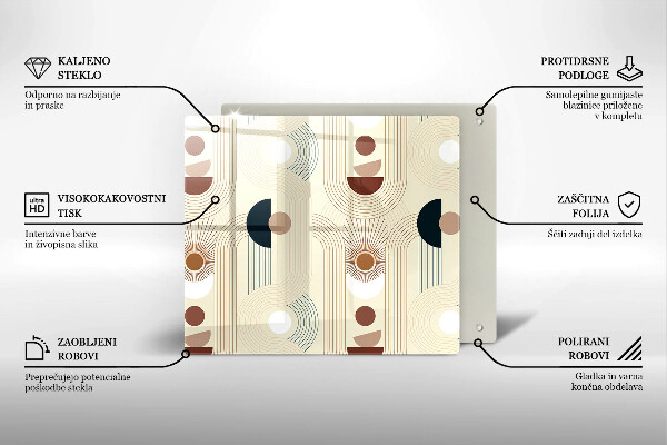 Tagliere in vetro temperato Forme geometriche boho