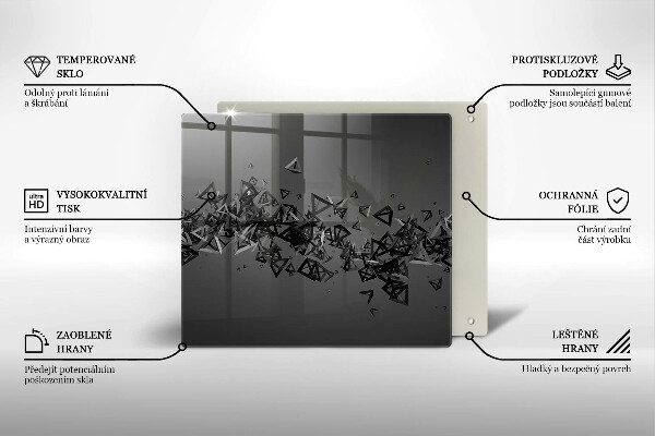 Tagliere in vetro temperato Forme astratte 3D