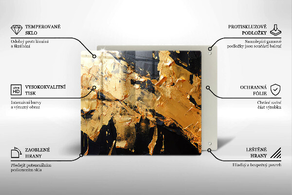 Tagliere in vetro Texture di vernice elegante