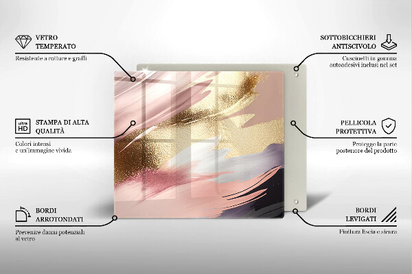 Tagliere in vetro Macchie pastello