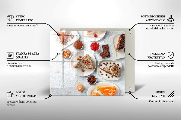 Tagliere in vetro La dolcezza della torta