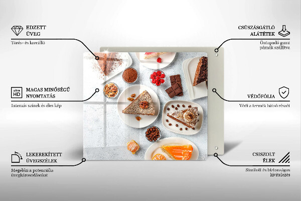 Tagliere in vetro La dolcezza della torta