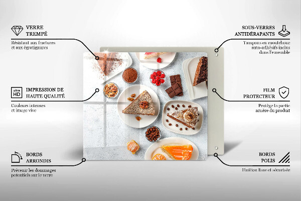 Tagliere in vetro La dolcezza della torta