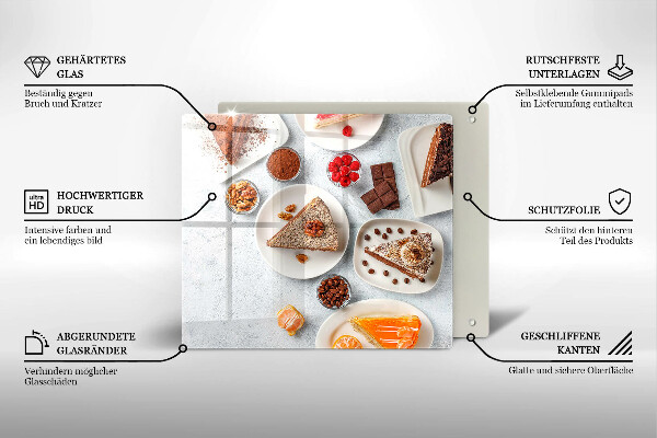 Tagliere in vetro La dolcezza della torta