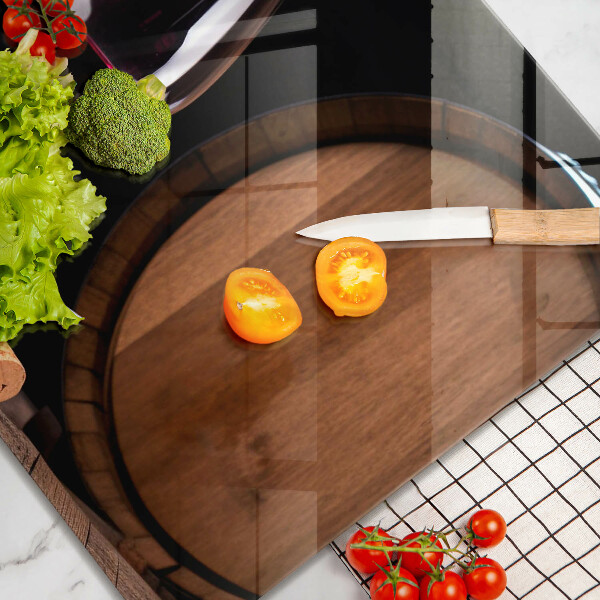 Tagliere in vetro Bicchiere da vino a botte