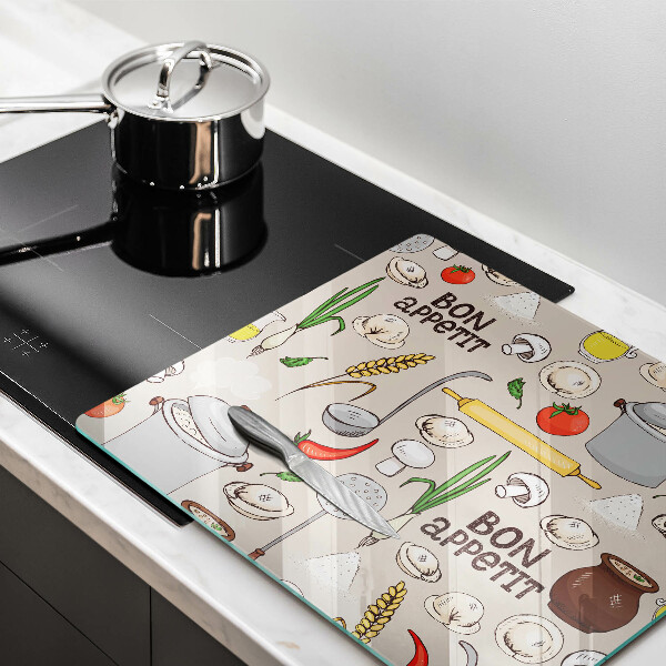 Tagliere in vetro Illustrazione della cucina