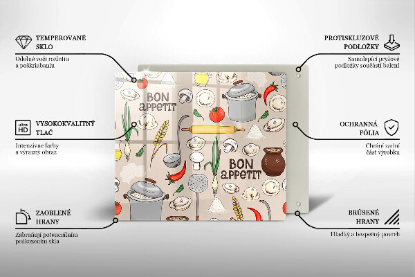 Tagliere in vetro Illustrazione della cucina