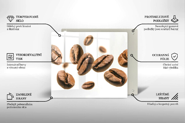 Tagliere in vetro Chicchi di caffè