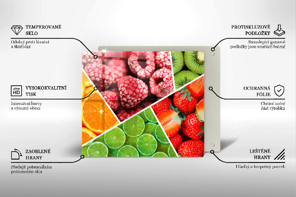 Tagliere in vetro Frutti colorati