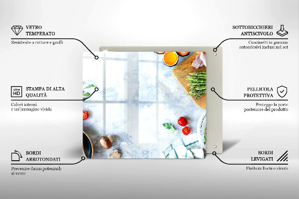 Tagliere in vetro Ingredienti in cucina