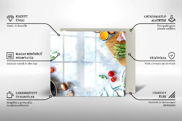 Tagliere in vetro Ingredienti in cucina