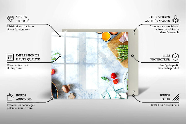 Tagliere in vetro Ingredienti in cucina