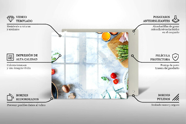 Tagliere in vetro Ingredienti in cucina