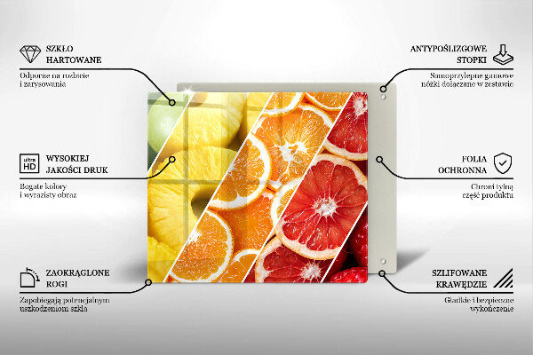 Tagliere in vetro Frutti colorati