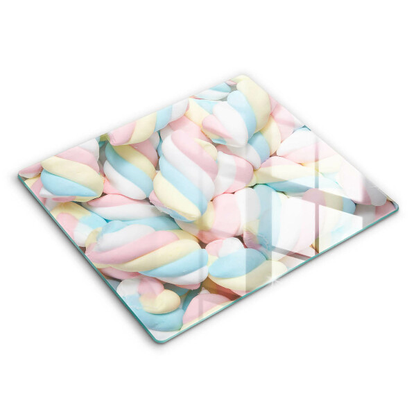 Tagliere in vetro Marshmallow colorati