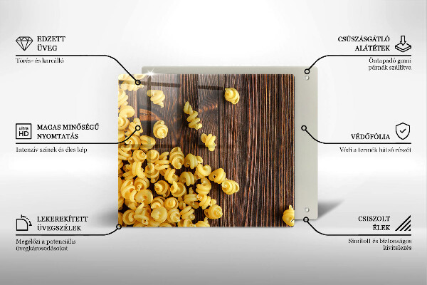 Tagliere in vetro Pasta in tavola